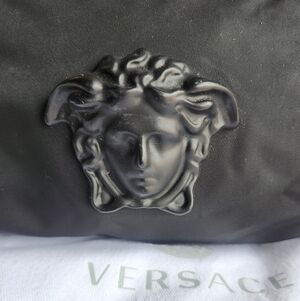 Versace Matte Black Medusa Belt Bag